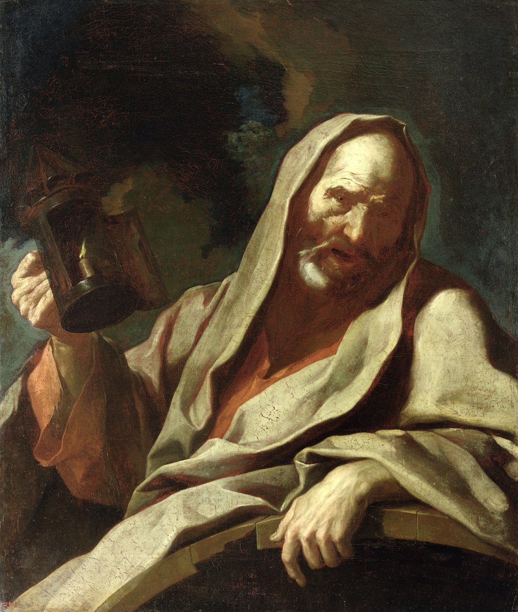 डायोजनीज (c.412-323 ईसा पूर्व) अपने लालटेन के साथ, c.1720-40 द्वारा Giuseppe एंटोनियो पेट्रिनी