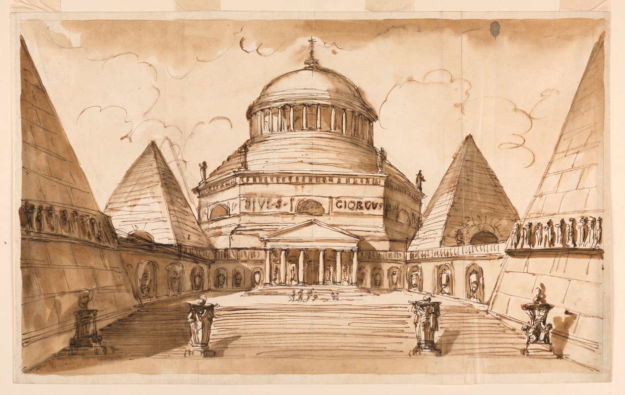 एक चर्च का प्रांगण सेंट जॉर्ज को समर्पित किया जाएगा द्वारा Giuseppe Barberi