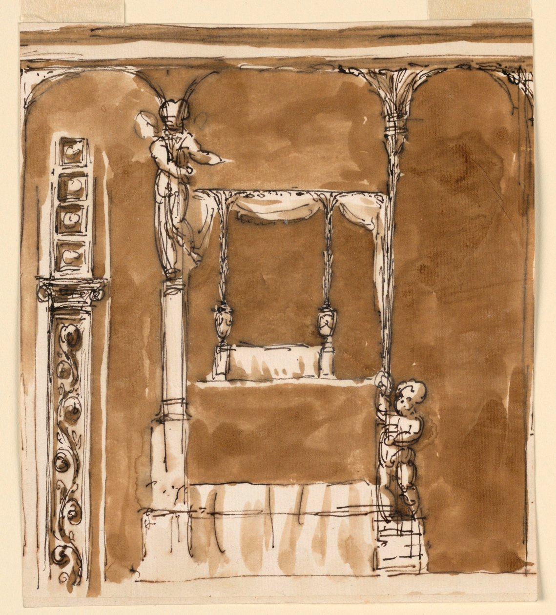 एक बिस्तर अलकोव की सजावट के लिए परियोजना द्वारा Giuseppe Barberi