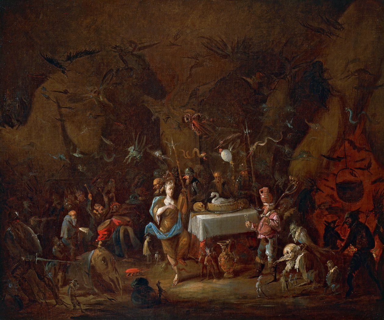 विच्स मीट, ग्यूसेप बर्नार्डिनो बाइसन (1762-1844) द्वारा, कैनवास पर तेल, इटली द्वारा ग्यूसेप बर्नार्डिनो बाइसन