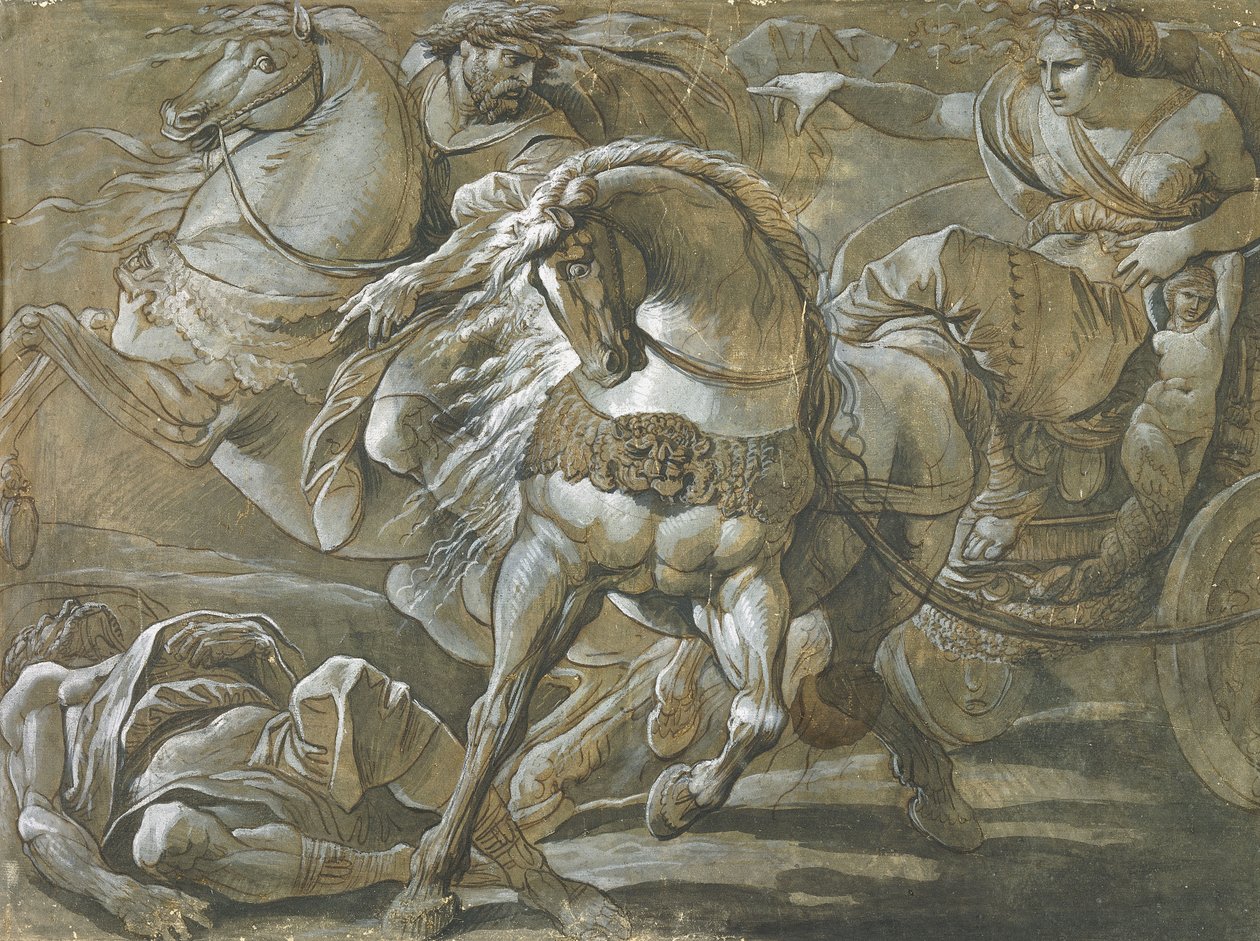 अपने रथ में टुल्ली; टुल्ली सुर पुत्र चार, द्वारा Giuseppe Cades