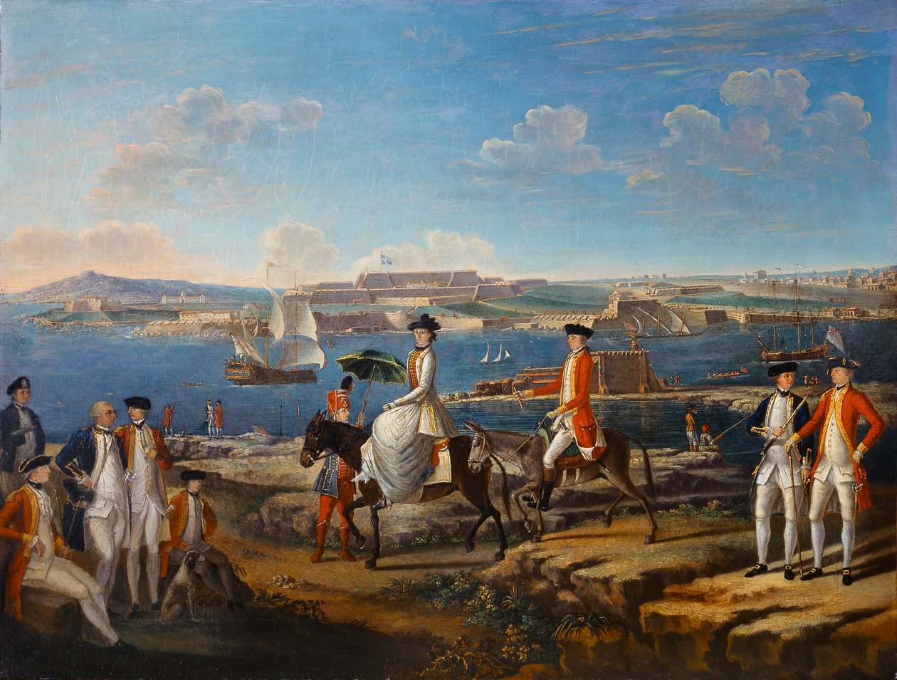 लेडी जॉनस्टोन, मिनोर्का के गवर्नर की पत्नी, c.1771 (कैनवास पर तेल) द्वारा ग्यूसेप चेइसा
