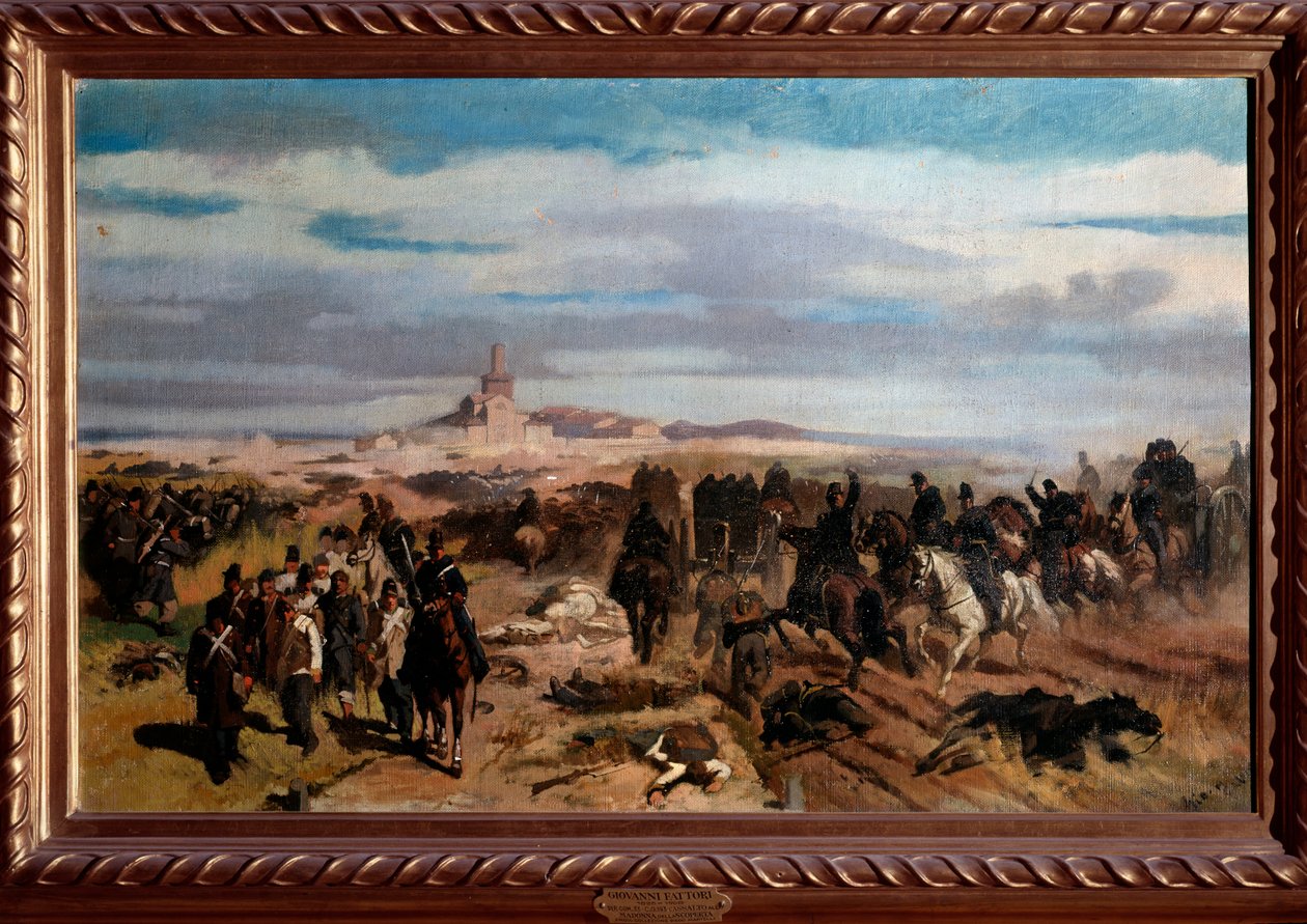 24 जून 1859 को सोलफेरिनो और सैन मार्टिनो की लड़ाई (कैनवास पर तेल) द्वारा ग्यूसेप फट्टोरी