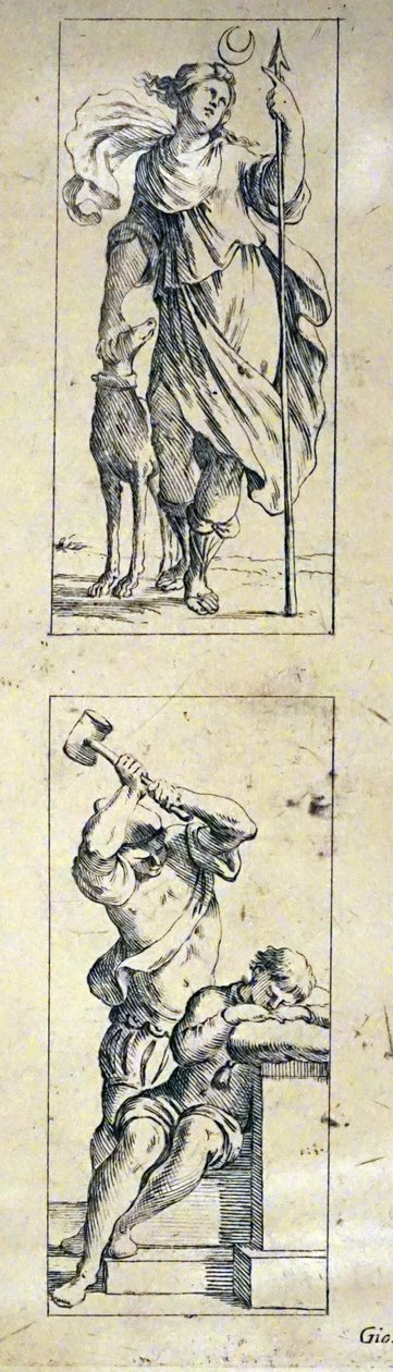 Giuseppe Maria Mitelli द्वारा 17 वीं शताब्दी के टैरो कार्ड द्वारा Giuseppe मारिया मिटेली