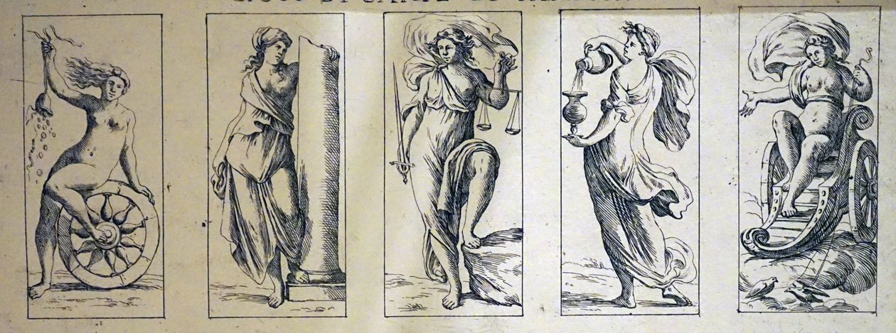 Giuseppe Maria Mitelli द्वारा 17 वीं शताब्दी के टैरो कार्ड द्वारा Giuseppe मारिया मिटेली