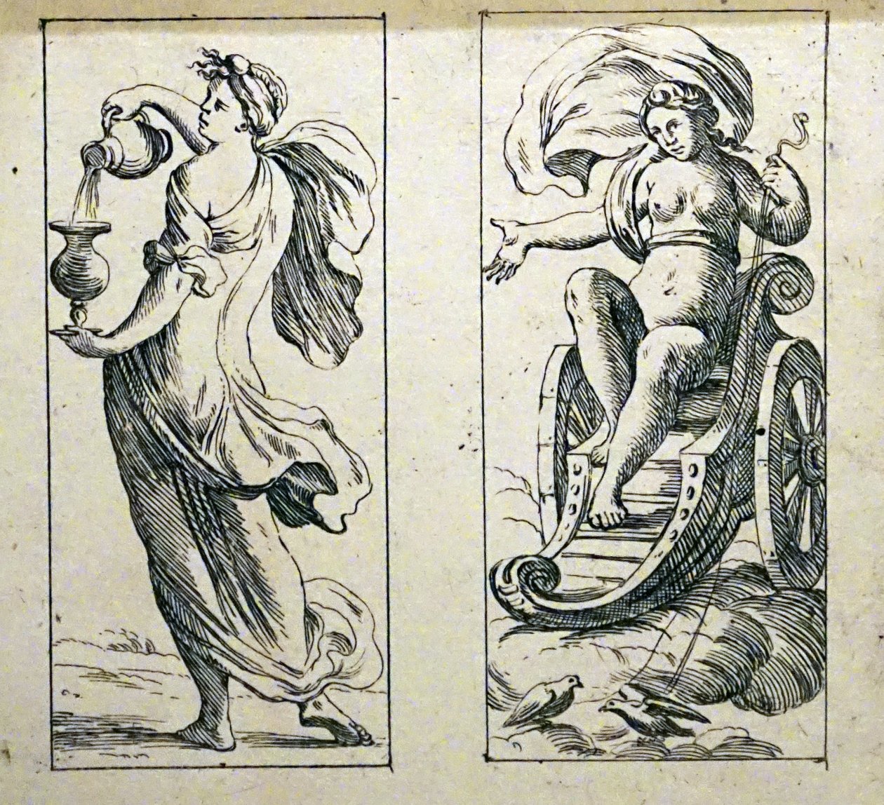 Giuseppe Maria Mitelli द्वारा 17 वीं शताब्दी के टैरो कार्ड द्वारा Giuseppe मारिया मिटेली