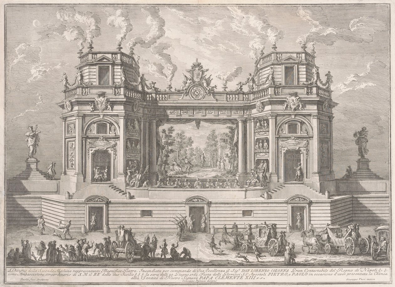 1761 के चीन के लिए सेकेंड मैकिना: एक शानदार रंगमंच, 1761। द्वारा ग्यूसेप वासी