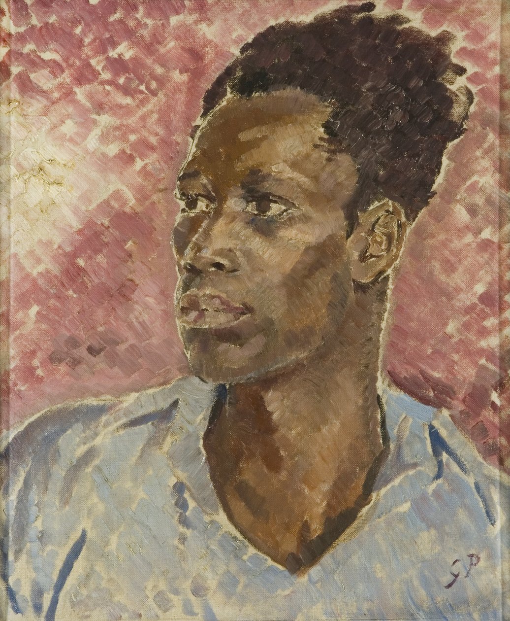 एक काले रंग का सिर, c.1935 (कैनवास पर तेल) द्वारा ग्लिन वॉरेन फिल्पोट