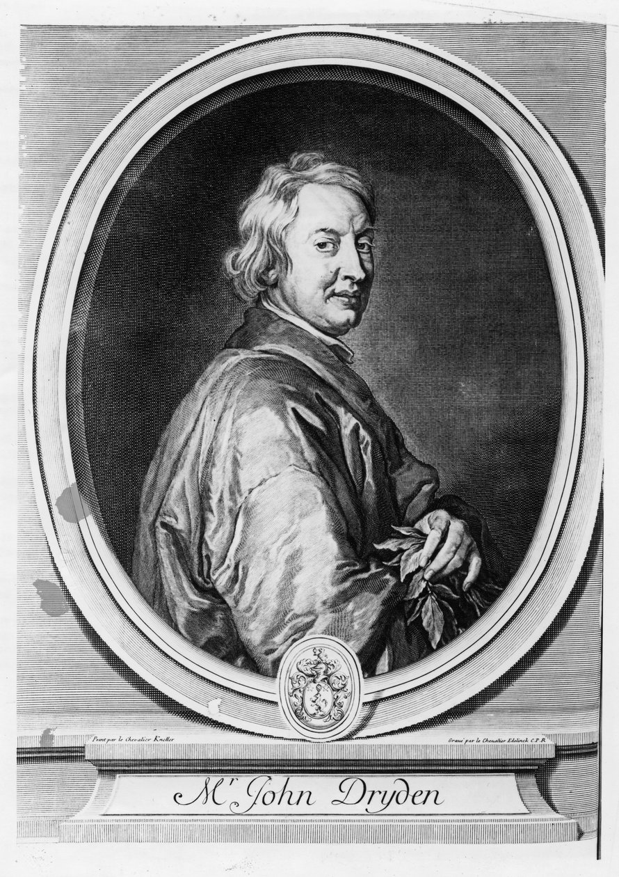 जॉन ड्राइडन (1631-1700) गेरार्ड एडेलिनक द्वारा उत्कीर्ण द्वारा गॉडफ्रे नेलर