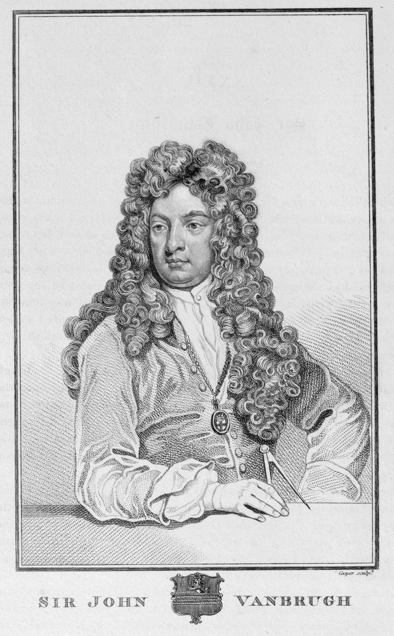 सर कूपर द्वारा उत्कीर्ण सर जॉन वनब्रुघ (1664-1726) द्वारा गॉडफ्रे नेलर
