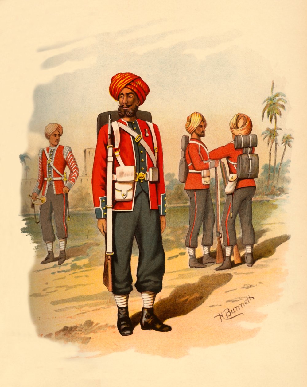 15 सिख, 1890। द्वारा गॉडफ्रे डगलस गिल्स