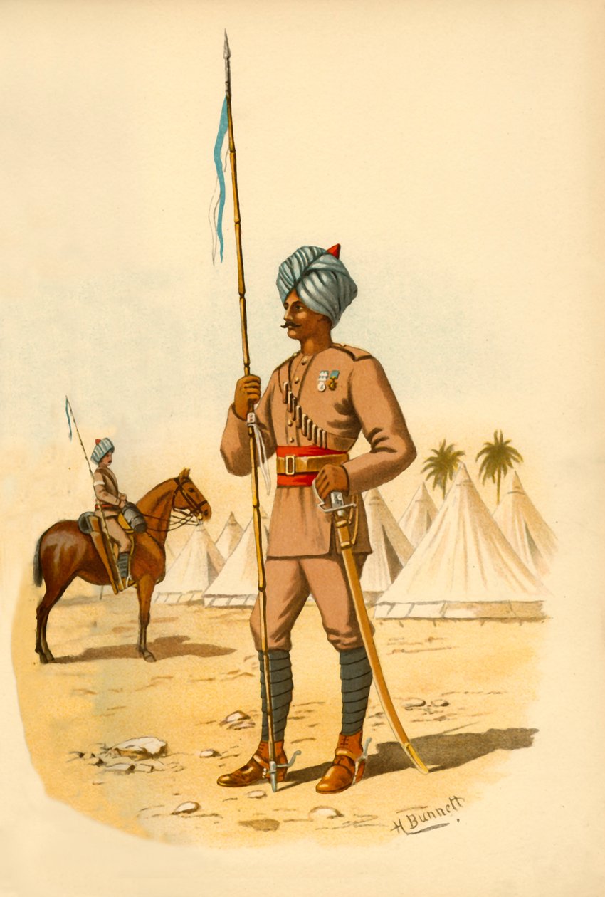 13 वीं बंगाल लांसर्स, 1890। द्वारा गॉडफ्रे डगलस गिल्स