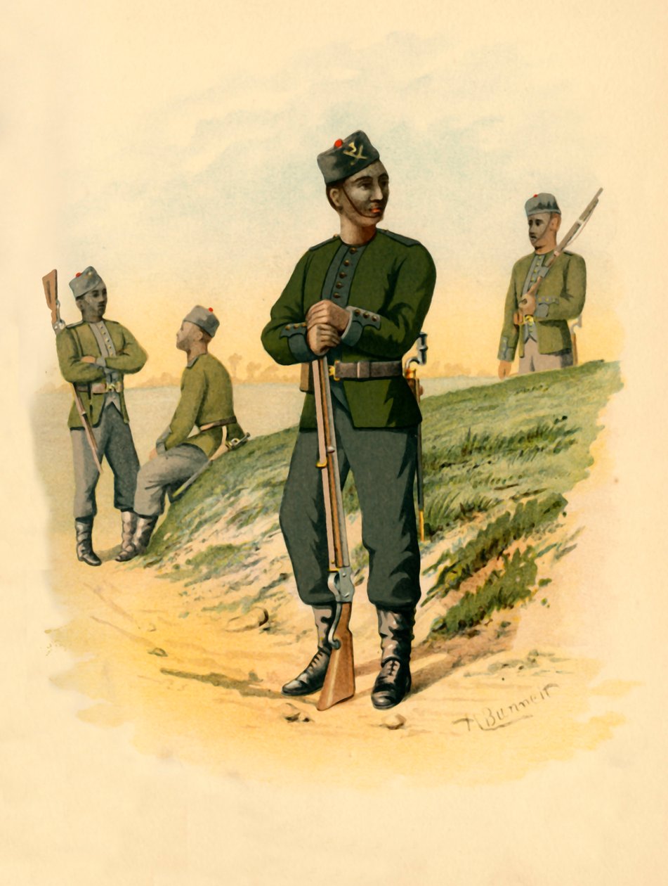 द 3 गोरखा, 1890। द्वारा गॉडफ्रे डगलस गिल्स