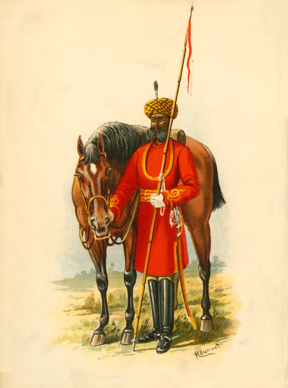 गवर्नर-जनरल्स बॉडी-गार्ड, कलकत्ता, 1890। द्वारा गॉडफ्रे डगलस गिल्स