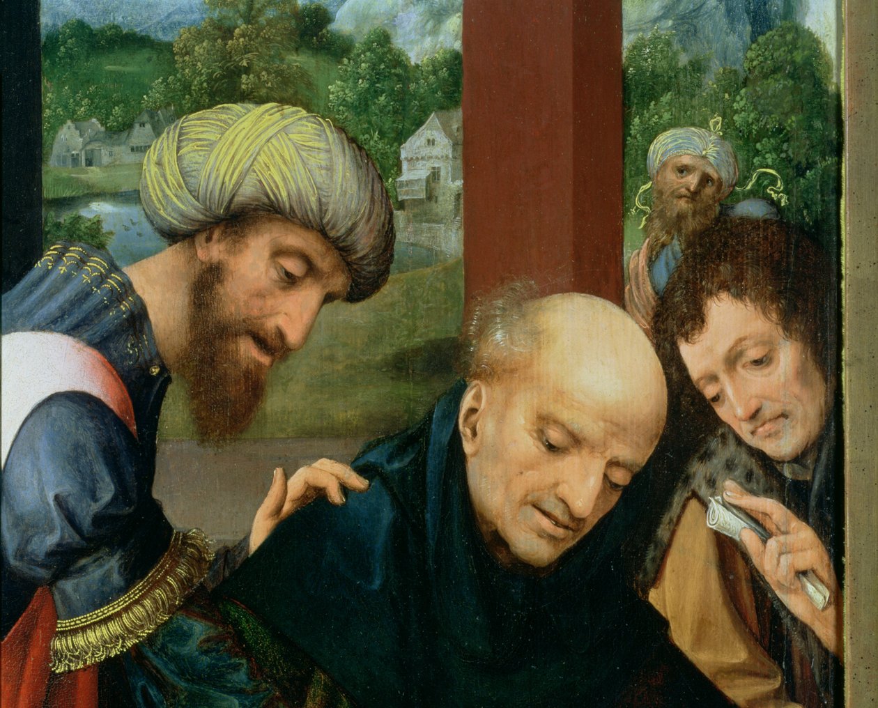 सेंट कैथरीन और द फिलोसोफर्स (दार्शनिकों का विवरण), 80755 देखें द्वारा Goossen van der Weyden