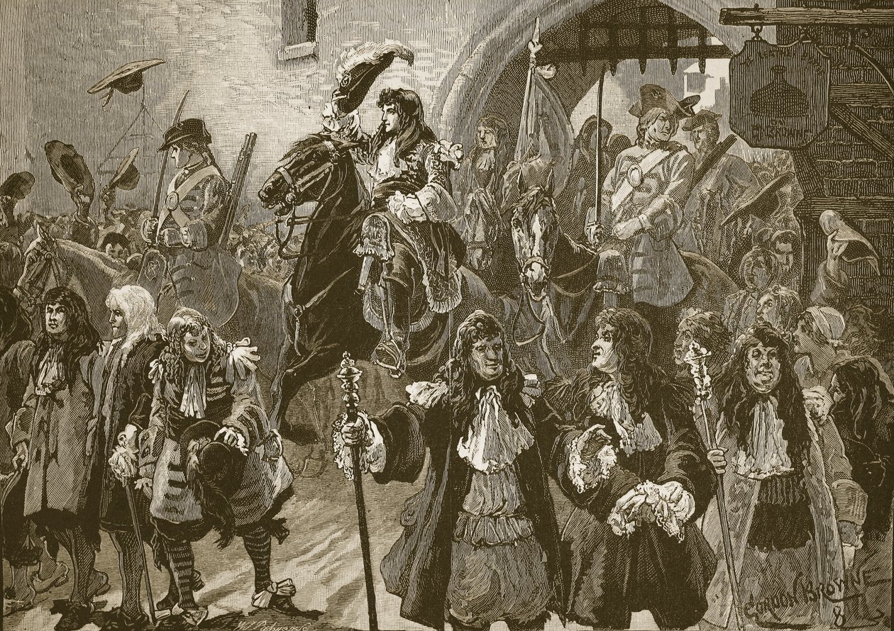 1688 के टोरबे में उतरने के बाद ऑरेंज के राजकुमार का प्रवेश एक्सेटर में हुआ द्वारा गॉर्डन फ्रेडरिक ब्राउन
