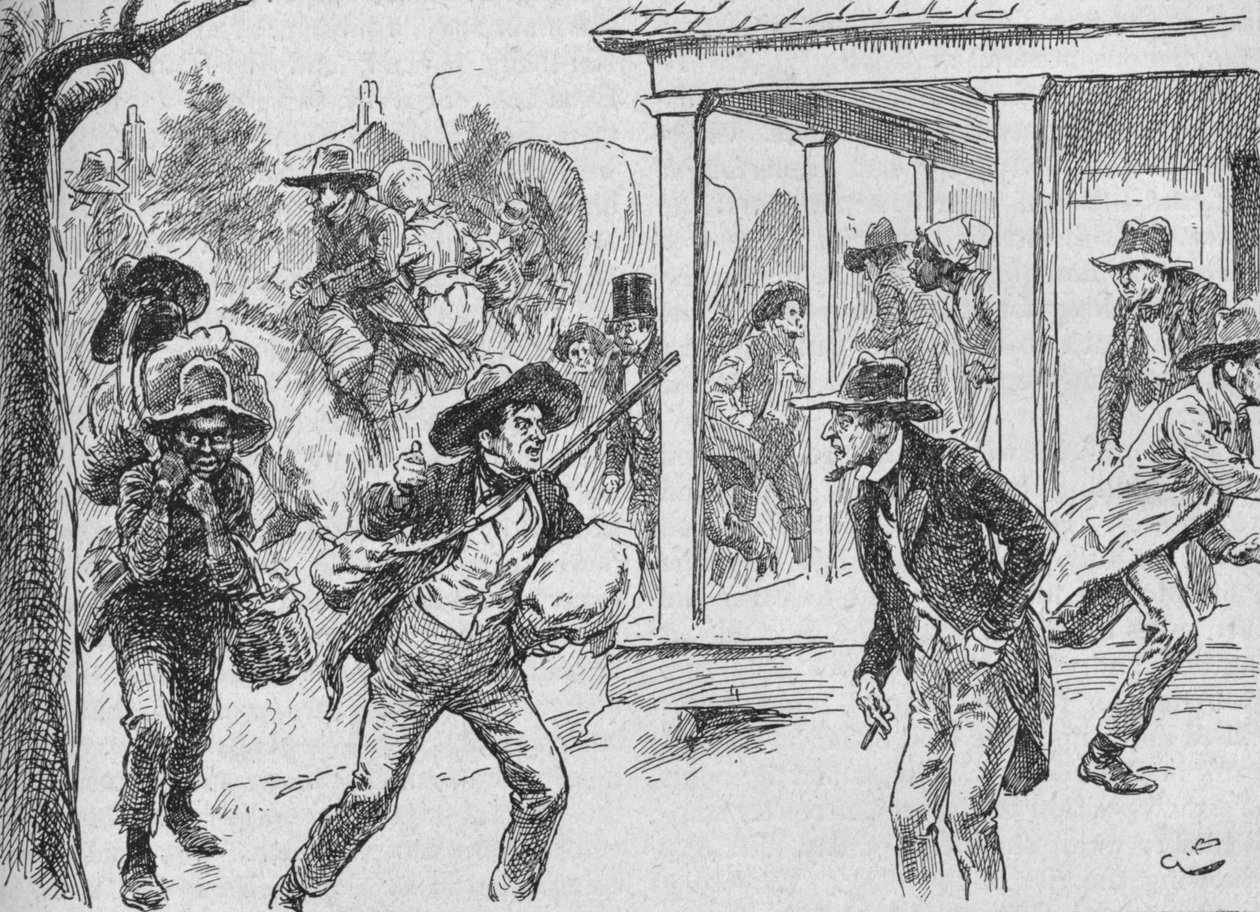 द सिटी वास टेकन विद ए डिस्परेट पैनिक, 1902 द्वारा गॉर्डन फ्रेडरिक ब्राउन