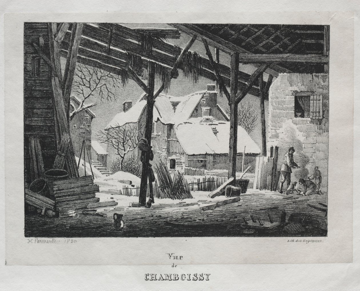 चाम्बोसी का दृश्य, 1820। द्वारा गॉटफ्रीड या गोडेफ्रो एंगेलमैन