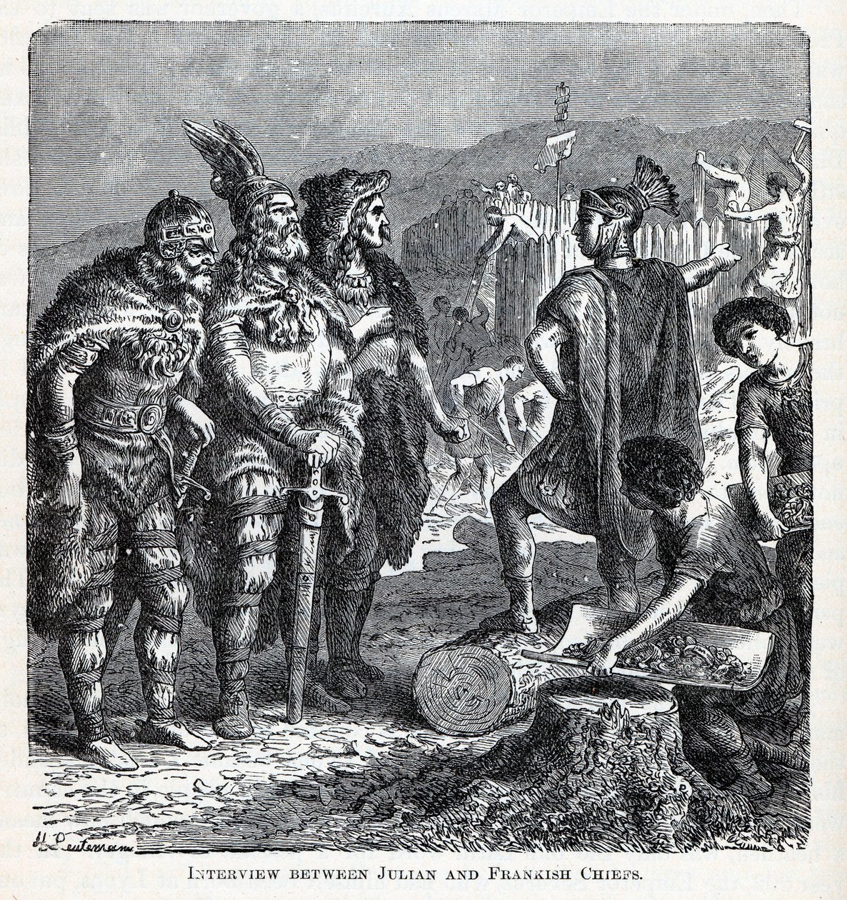जूलियन और फ्रैन्किश प्रमुखों के बीच साक्षात्कार, 1882 द्वारा थैंक गॉड हेनरिक ल्यूटमैन