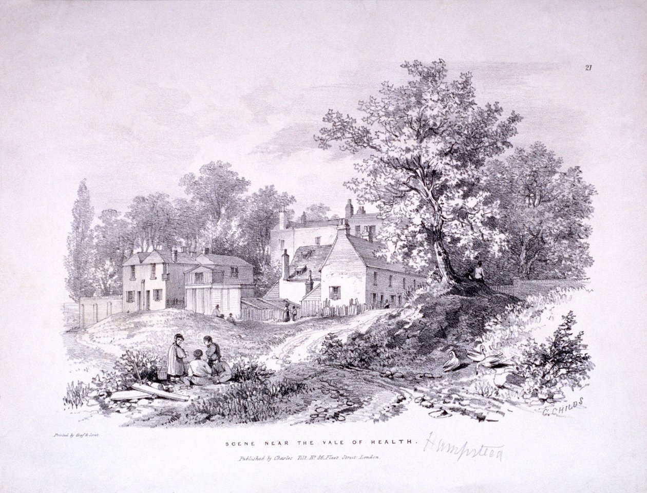हैम्पस्टेड हीथ, हैम्पस्टेड, लंदन, c1840 द्वारा गिनती और सोरेट