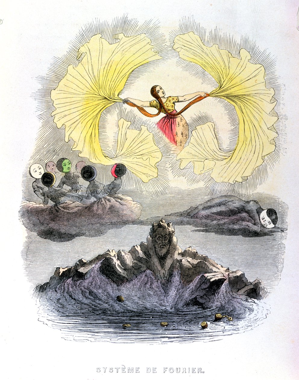 ग्रैंडहिल की किताब &39;अदर वर्ल्ड&39;, पेरिस, 1844 के &39;द बेस्ट फॉर्म ऑफ गवर्नमेंट&39; के अध्याय से &39;फूरियर सिस्टम&39; द्वारा ग्रैंडविल