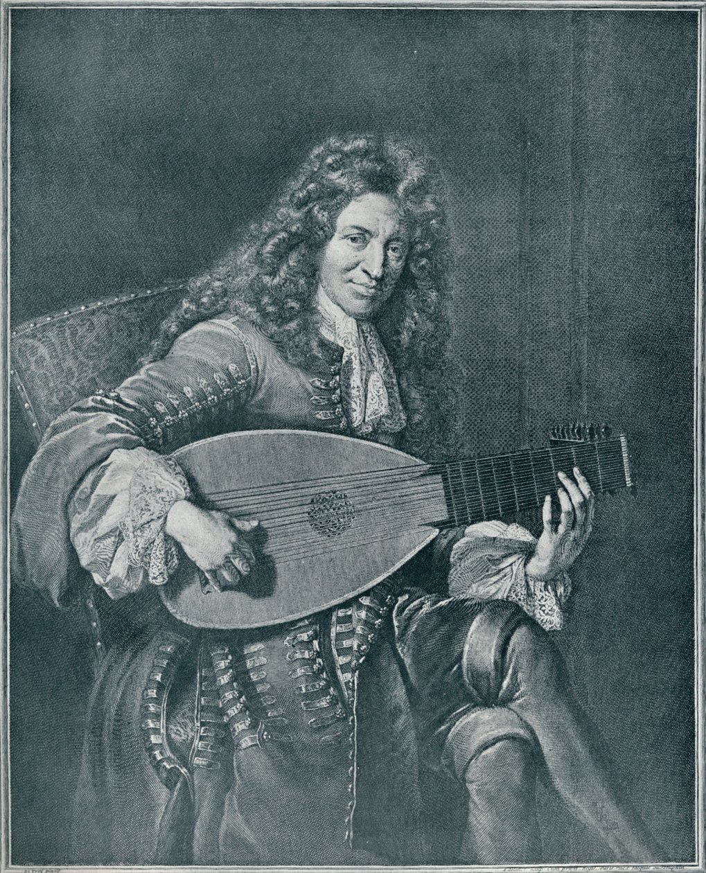 चार्ल्स मॉटन, c1626-1710 फ्रांसीसी साहित्यकार और ल्यूट संगीतकार, 1909 द्वारा जेरार्ड एडेलिनक