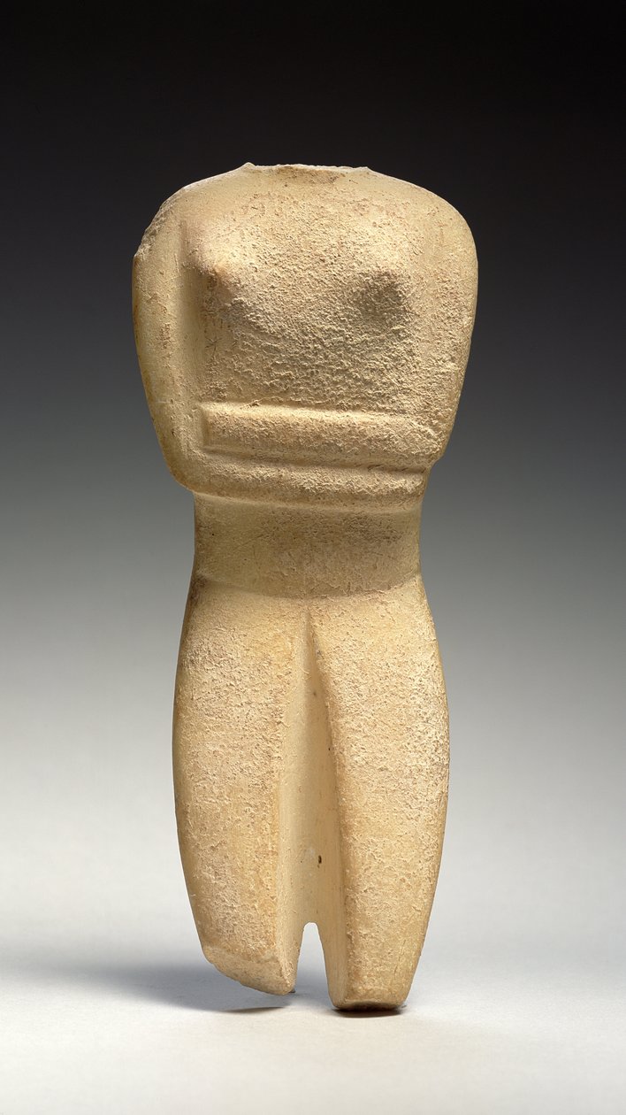साइक्लेडिक आंकड़ा, स्पेडोस, c.2700-2500 ईसा पूर्व (संगमरमर) द्वारा यूनानी