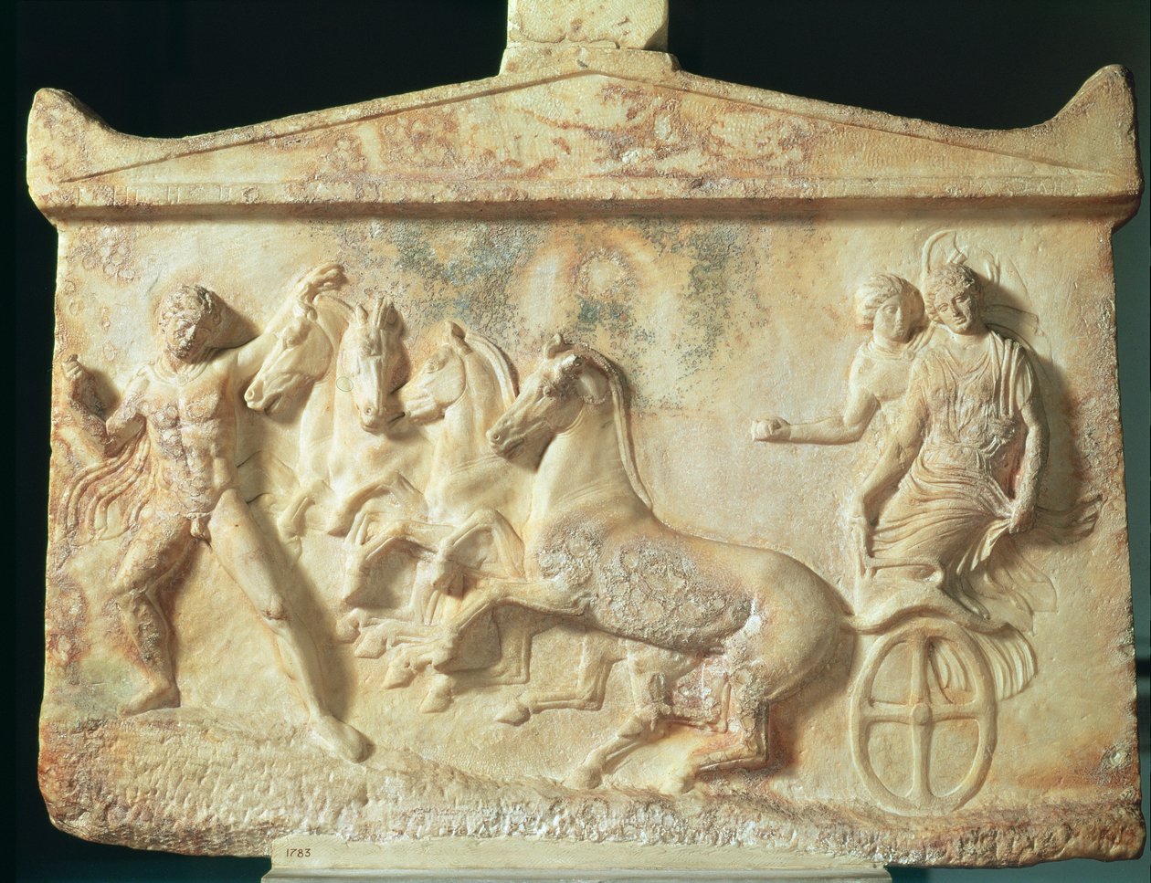 इकोलोस और बेसिल के चित्रण से राहत, c.400 BC द्वारा यूनानी