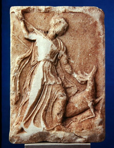 आर्टेमिस शिकार, c.410 ईसा पूर्व (संगमरमर) द्वारा यूनानी