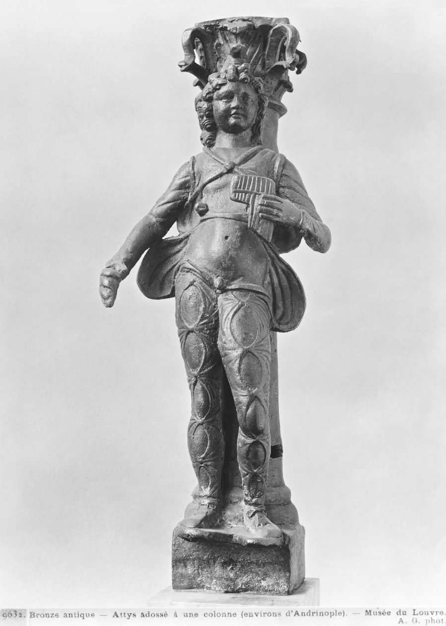 Attis वापस एक स्तंभ के खिलाफ झुकाव, हेलेनिस्टिक अवधि (कांस्य) द्वारा यूनानी