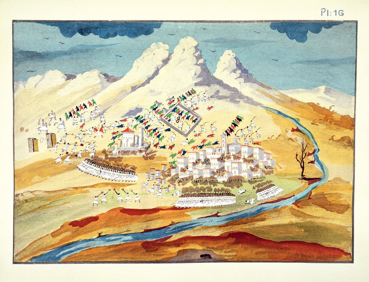 राचोवा पर लड़ाई, जनरल मैकरीजनिस द्वारा ग्रीक युद्ध की स्वतंत्रता के सचित्र इतिहास से प्लेट 16 द्वारा ग्रीक स्कूल