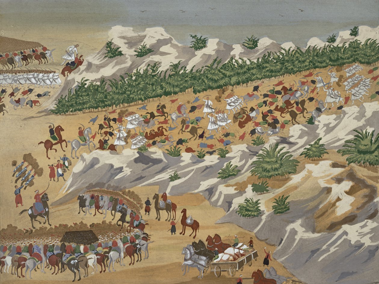 1821 की वासिलिका की लड़ाई, ग्रीक युद्ध की स्वतंत्रता के सचित्र इतिहास से द्वारा ग्रीक स्कूल