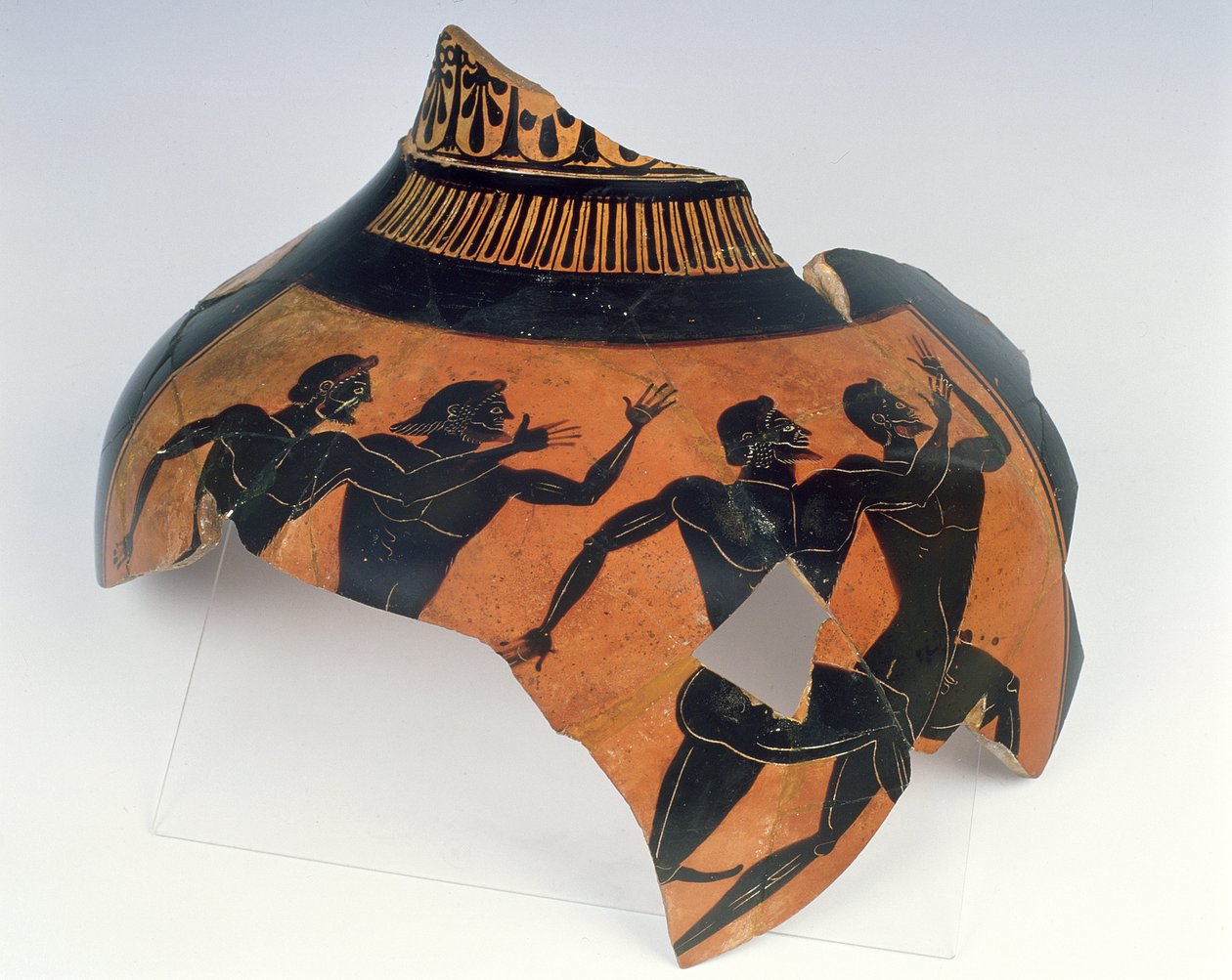 Panathenaic Amphora (सिरेमिक) का टुकड़ा द्वारा ग्रीक स्कूल