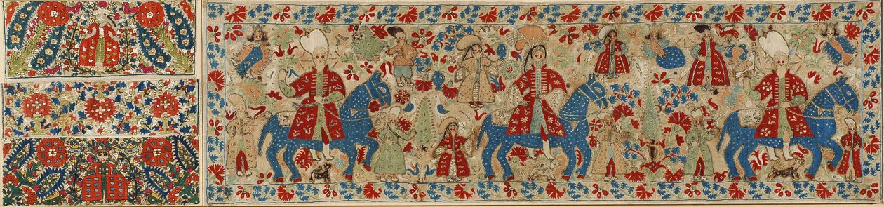 ब्राइडल कुशन कवर, Ioannina, Ipeiros, 17 वीं -18 वीं शताब्दी (रेशम और चांदी धातु धागे के साथ लिनन) द्वारा ग्रीक स्कूल