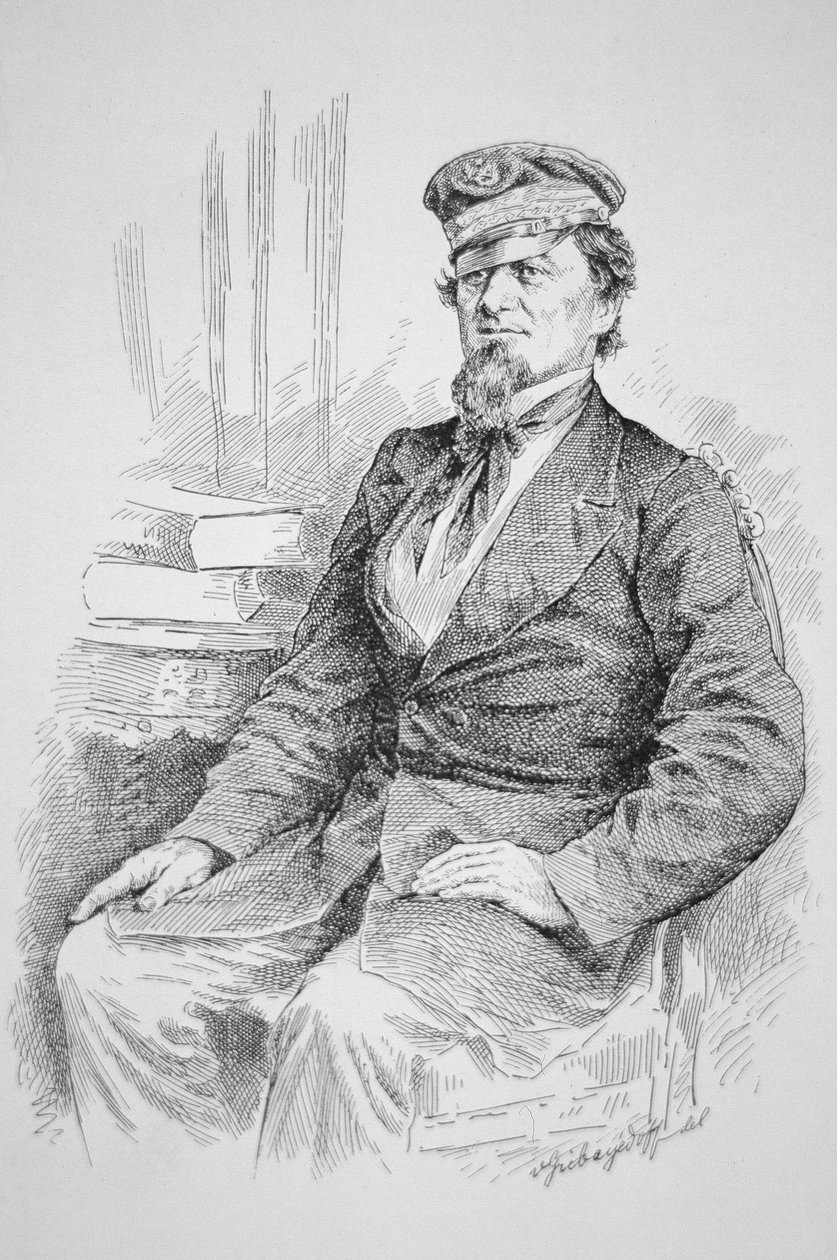कैप्टन जेएन मैफिट (1819-1886), 'फ्लोरिडा' के कमांडर (उत्कीर्णन) द्वारा ग्रिबायडॉफ (बाद में)
