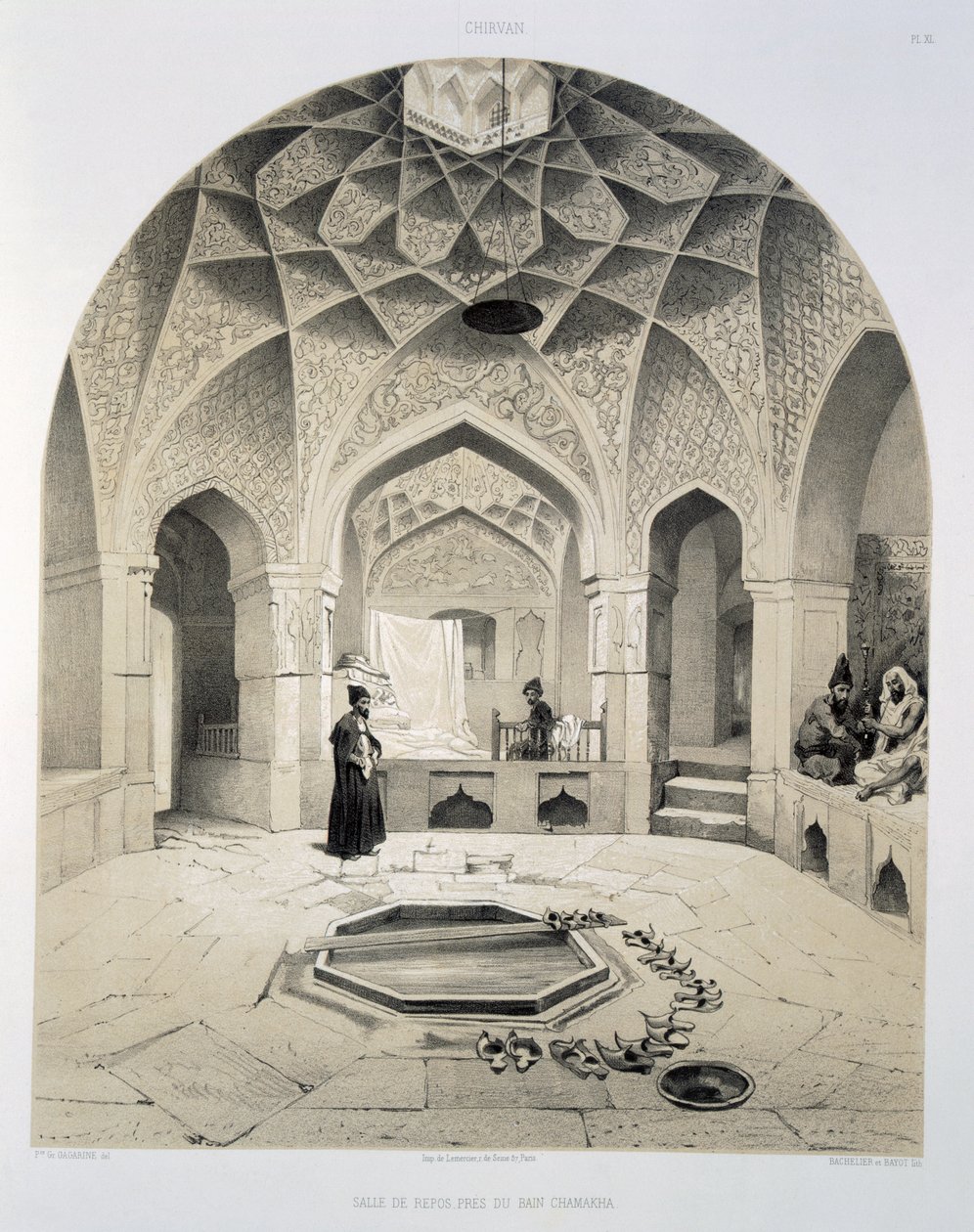 शेषमखा में स्नानागार के बगल में 1847 में रेस्ट रूम है द्वारा ग्रिगोरी ग्रिगोरेविच गगारिन