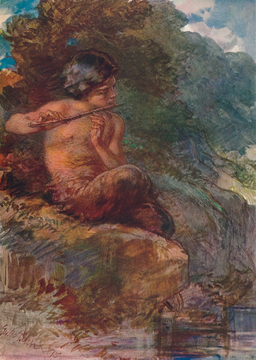 द इन्फैंट पैन, 1875, 1906। द्वारा गुइडो बाख