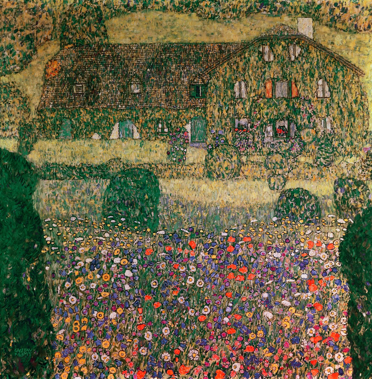 देश के घर में Attersee द्वारा, c.1914 द्वारा गुस्ताव क्लिम्ट