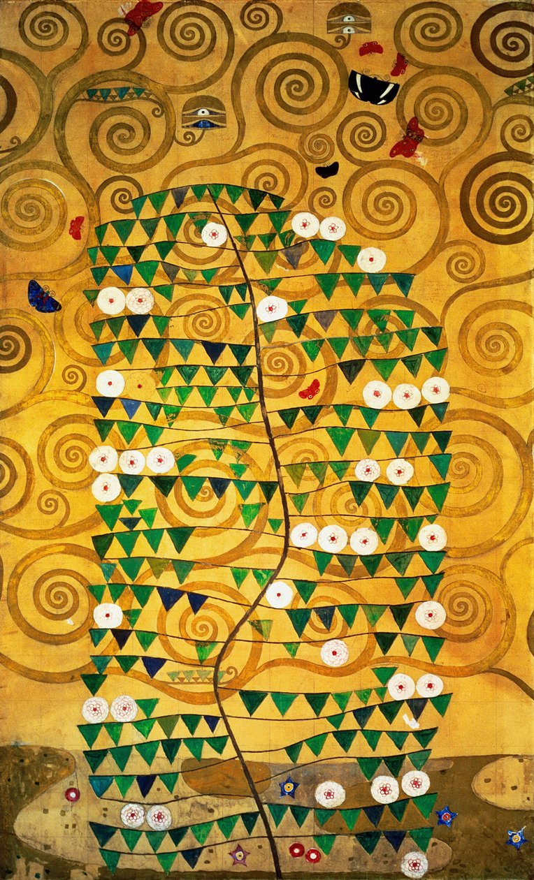 द स्टोकलेट फ्रेज़, डिटेल: ट्री ऑफ़ लाइफ, 1905-1909 द्वारा गुस्ताव क्लिम्ट