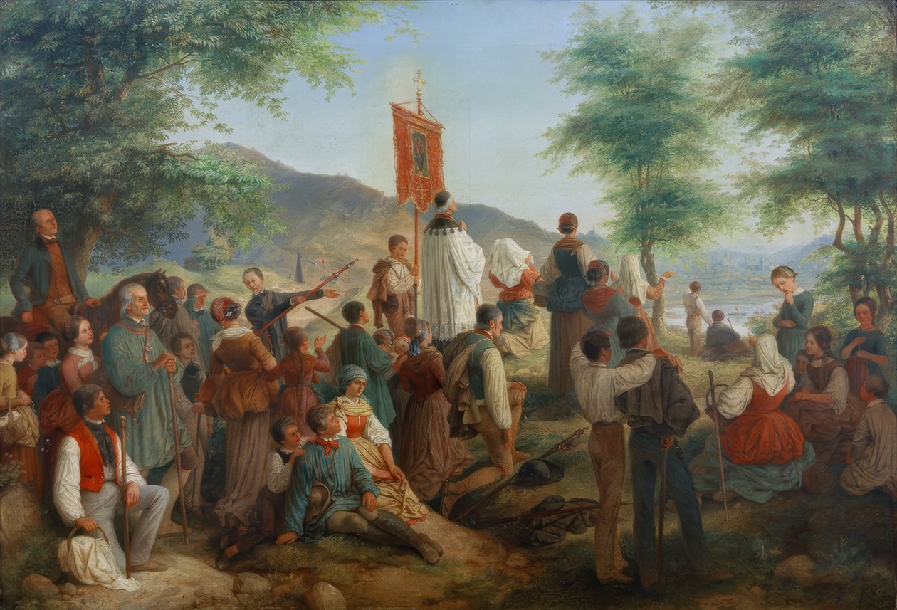 1844 में ट्रिएर में पवित्र चट्टान की तीर्थयात्रा द्वारा गुस्ताव लसिंस्की