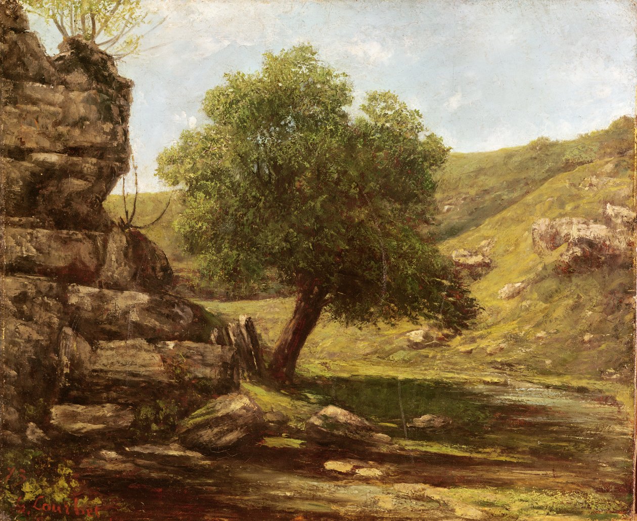 लैंडस्केप, 1873 द्वारा गस्टवे कौरबेट