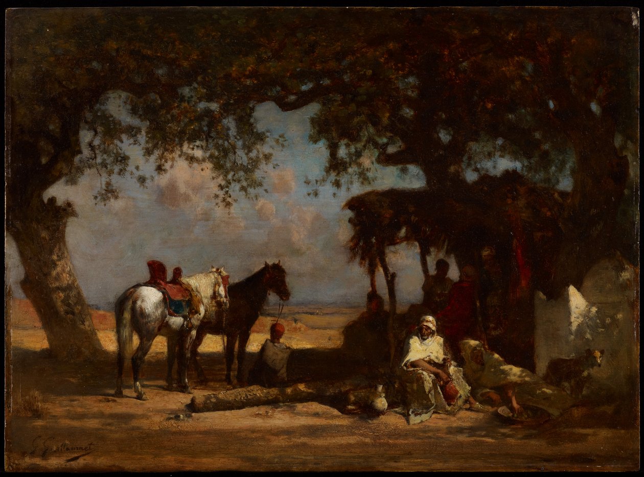 एक अरब एग्जीबिशन, c.1880 द्वारा गुस्ताव गुइलौमेट