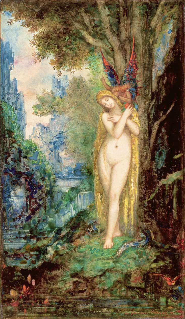ईव, c.1880-c.1885 (कागज पर wc und gouache) द्वारा गुस्तावे मोरो