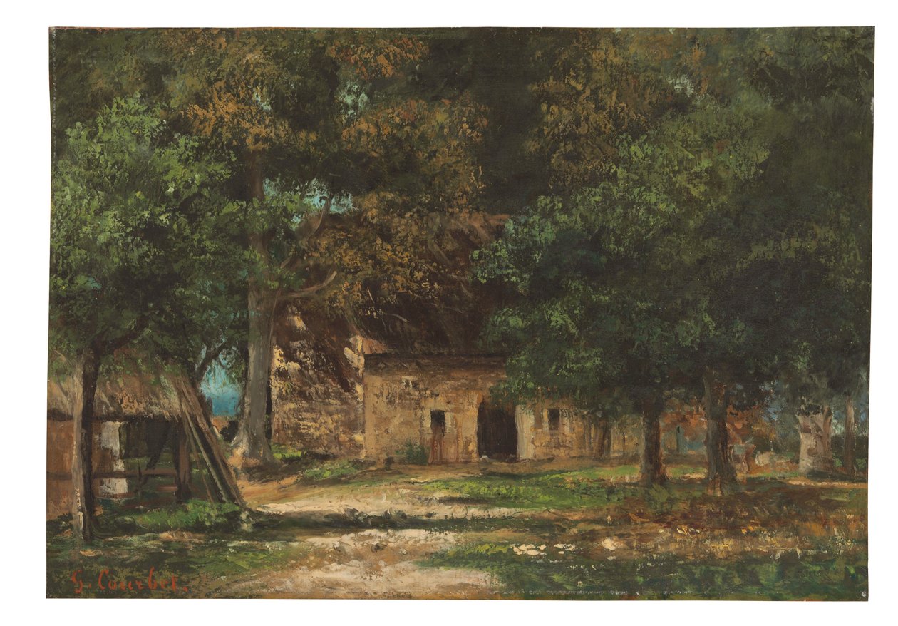 होनफेलुर में मदर टाउटेन का उद्यान, c.1859-61 द्वारा गस्टवे कौरबेट
