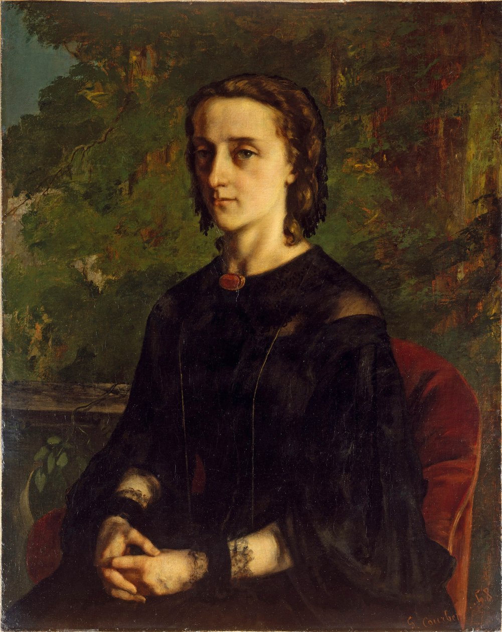 Mme de Brayer या पोलिश निर्वासन का पोर्ट्रेट, 1858 में Gustave Courbet (1819-1877) द्वारा गस्टवे कौरबेट