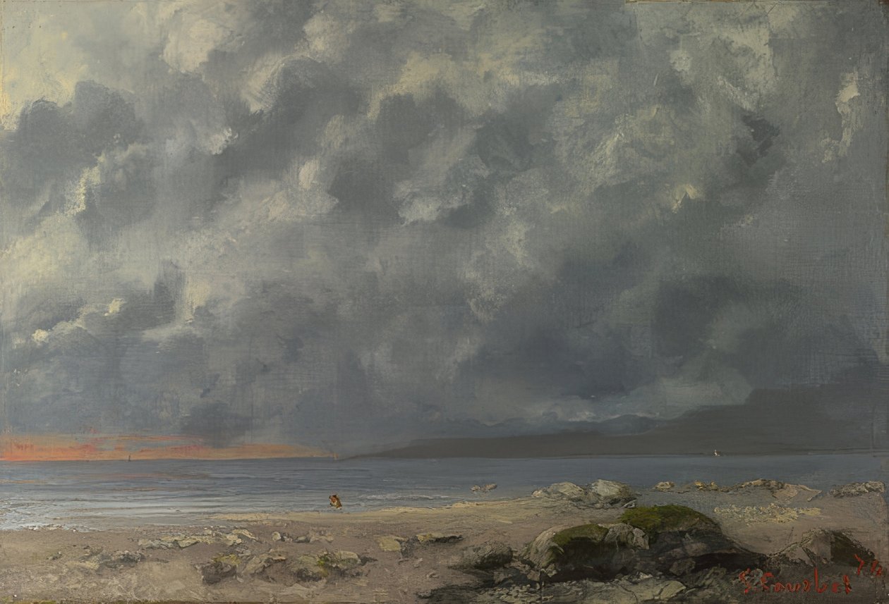 Strandszene। 1874 द्वारा गस्टवे कौरबेट