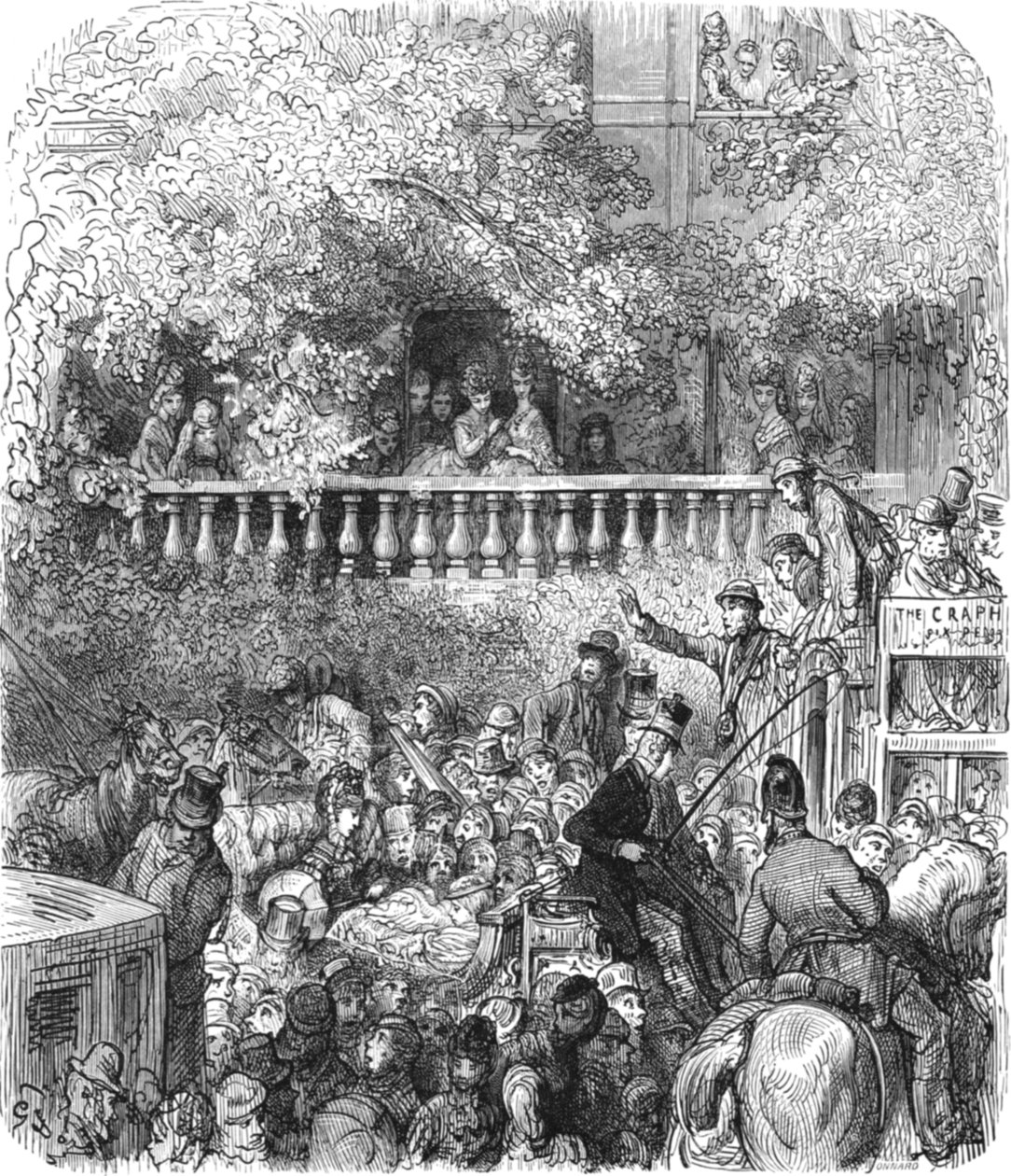 सड़क पर एक ब्लॉक, 1872। द्वारा गुस्ताव डोर