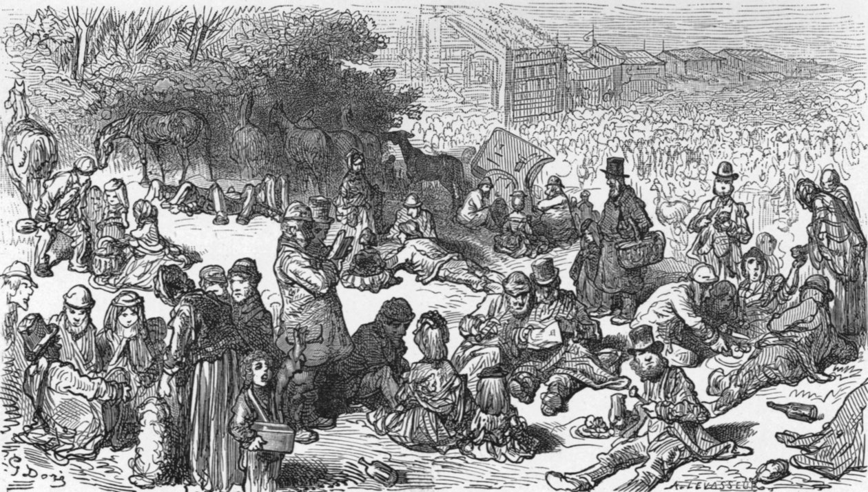 डाउन्स पर एक स्केच, 1872। द्वारा गुस्ताव डोर
