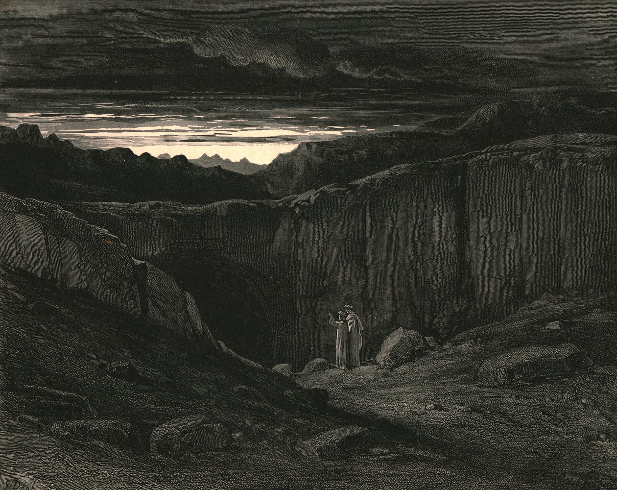 सभी आशा छोड़ दें, जो यहां प्रवेश करते हैं, c1890। द्वारा गुस्ताव डोर