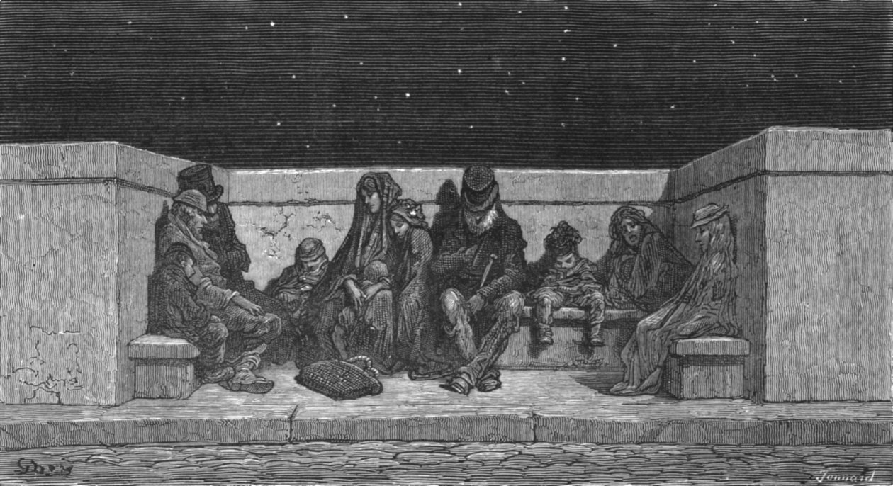 स्लीप अंडर द स्टार्स, 1872। द्वारा गुस्ताव डोर